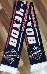 Гранит Чехов шарф шелк синий