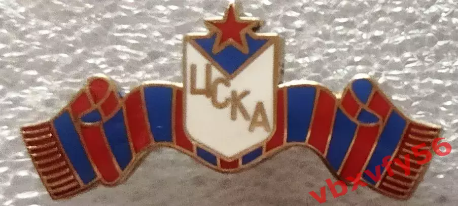 Значок ЦСКА Москва шарф белый