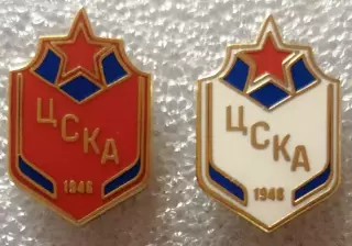 Значок ЦСКА Москва эмблема хоккей белая и красная