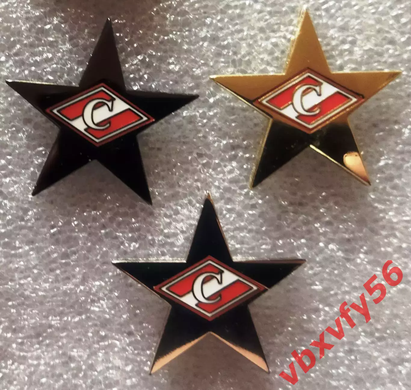 Значок Спартак Москва звезда серебро золото черная