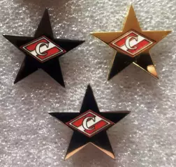 Значок Спартак Москва звезда серебро золото черная