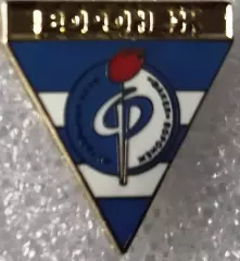 Значок Факел Воронеж треугольник синий