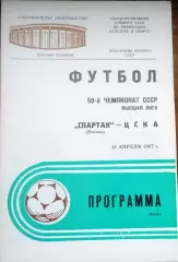 Спартак(Москва) - ЦСКА 12апреля 1987г.