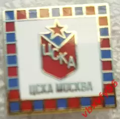 Значок ЦСКА Москва квадрат белый 2