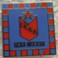 Значок ЦСКА Москва квадрат синий 4
