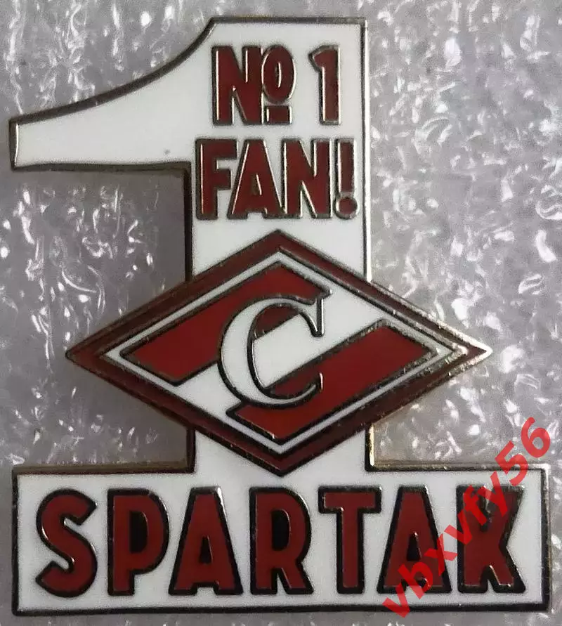 Значок ФК Спартак Москва №1 белый