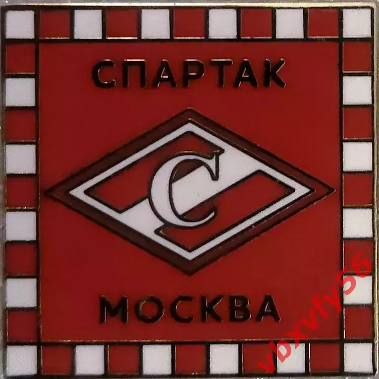 Значок Спартак Москва квадрат красный