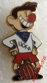 Значок ЦСКАМосква Футболист из мультика белый