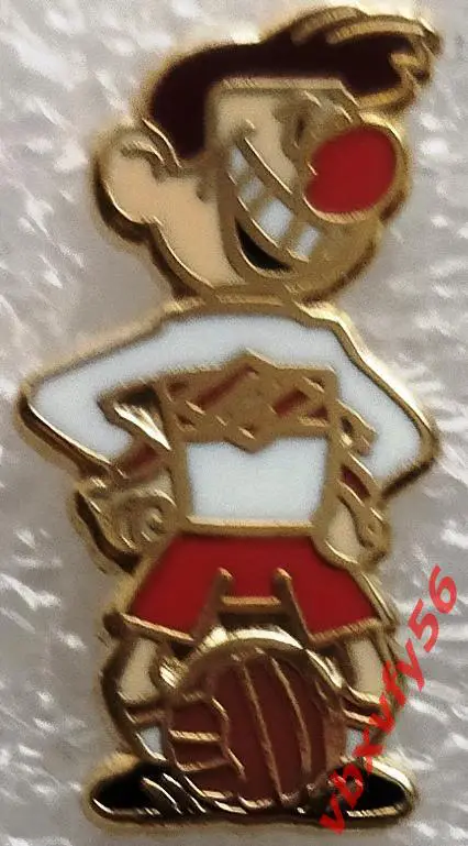 Значок СпартакМосква Футболист из мультика красный