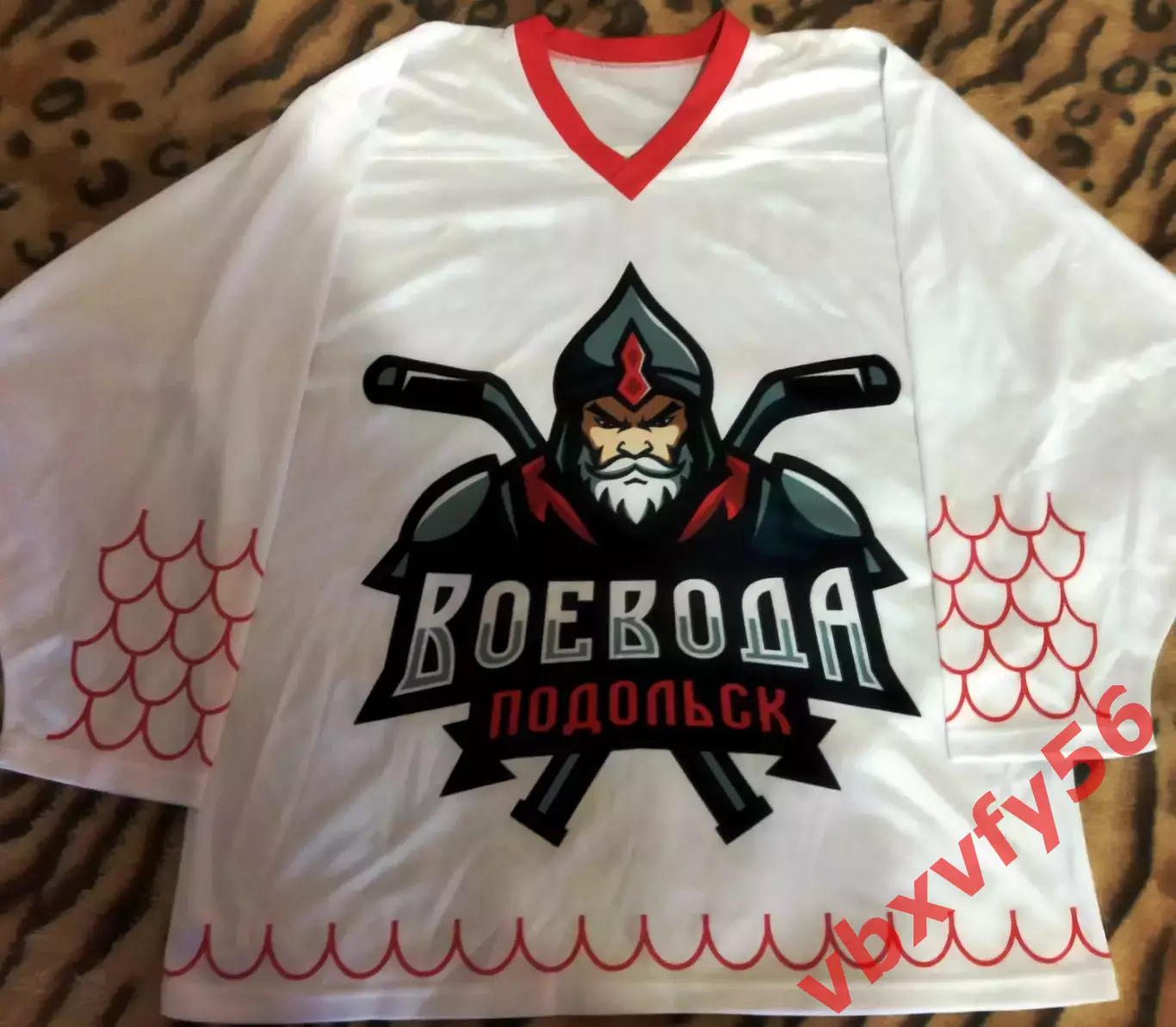 Майка хоккейка Воевода Подольск белая