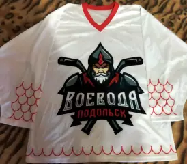Майка хоккейка Воевода Подольск белая