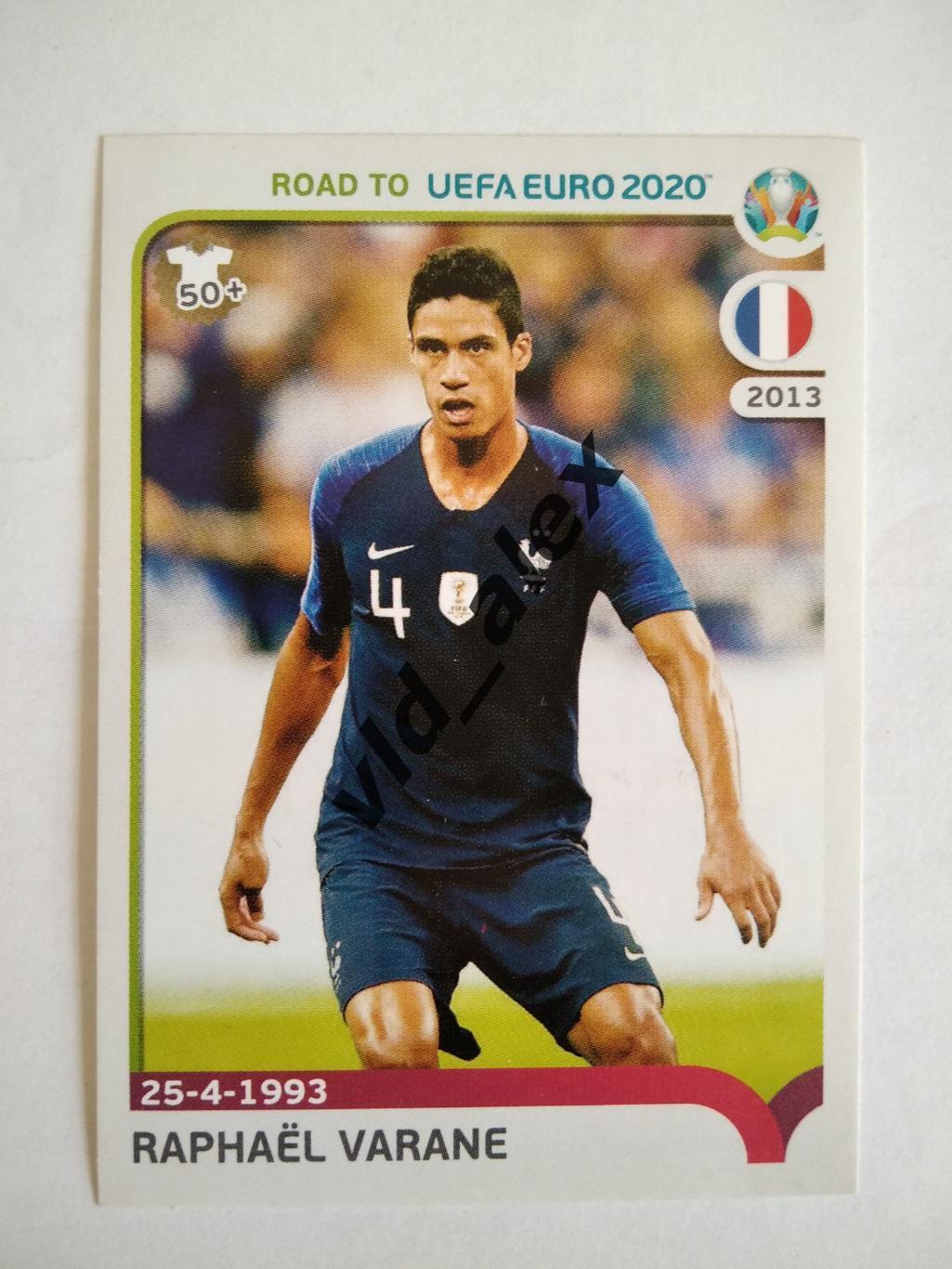 №101 Рафаэль Варан Panini ROAD TO EURO 2020