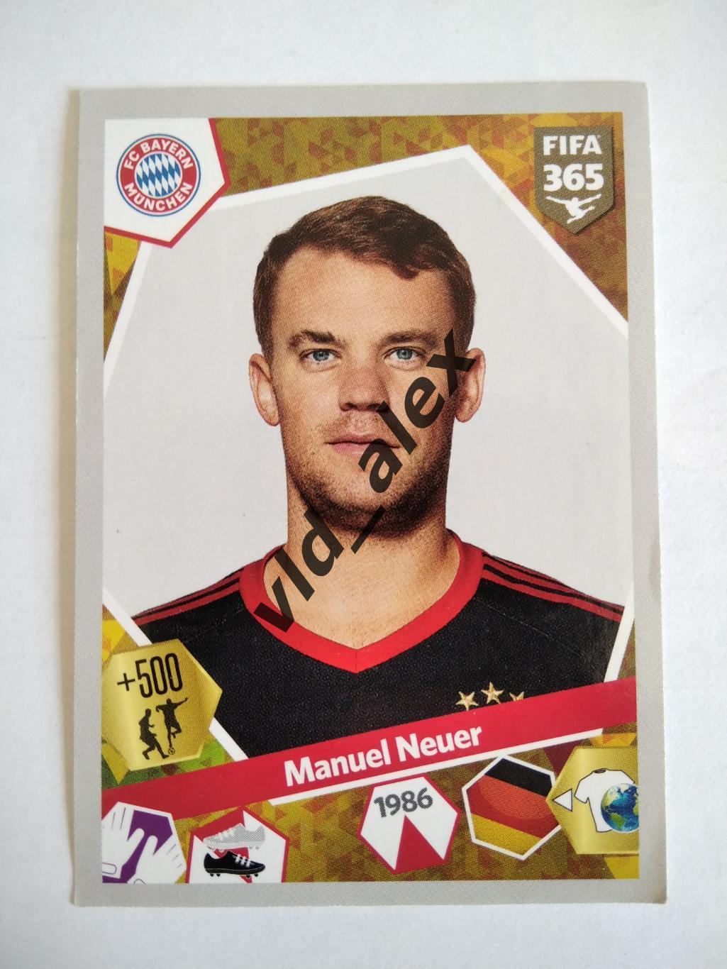 №265 Мануэль Нойер Panini FIFA 365 2018