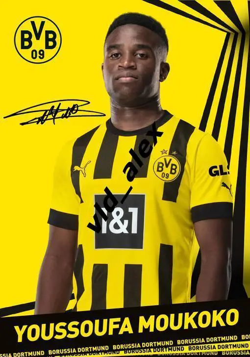 Автограф Юссуфы Мукоко (Боруссия Дортмунд)