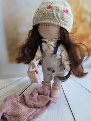 Интерьерная текстильная кукла