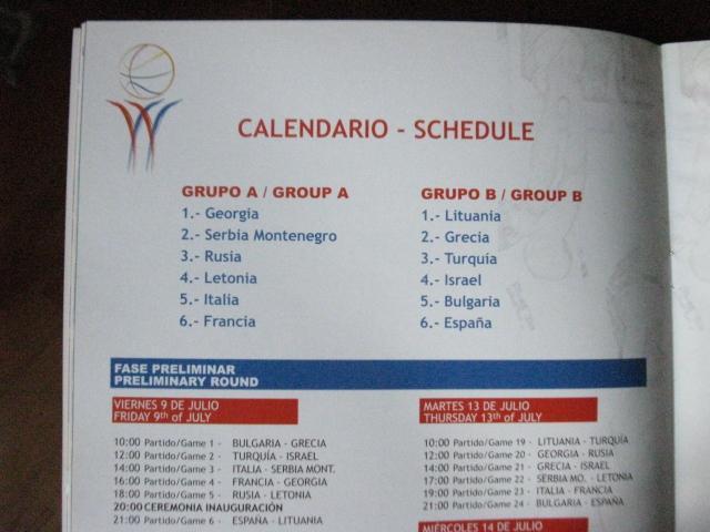 Чемпионат Европы по баскетболу среди юношей 2004г. г. Сарагоса 2