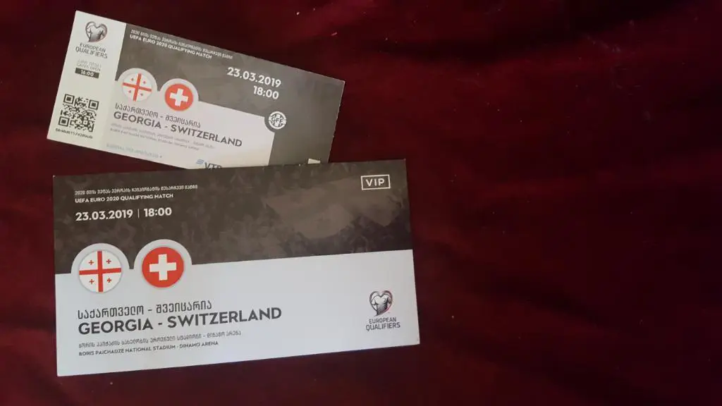 Грузия - Швейцария 2019.VIP билет. 1