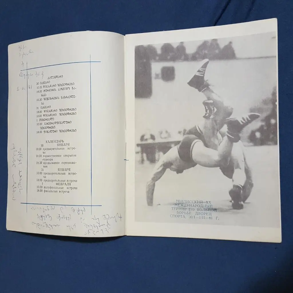 Борьба. XX международный турнир г. Тбилиси. 1981 2