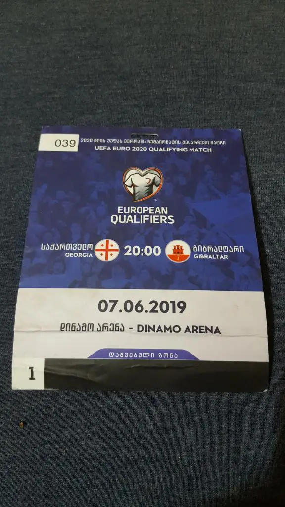 Бейдж.Грузия - Гибралтар 2019