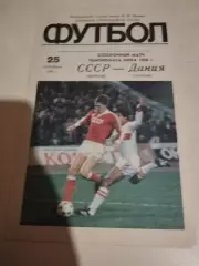 СССР -:Дания. 25.09.1985