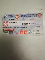 Амкар Пермь - Ростов Ростов-на-Дону. 2008 год