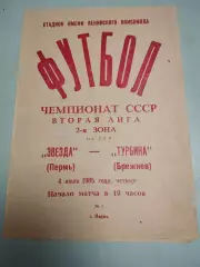 Звезда Пермь - Турбина Брежнев. 04.07.1985