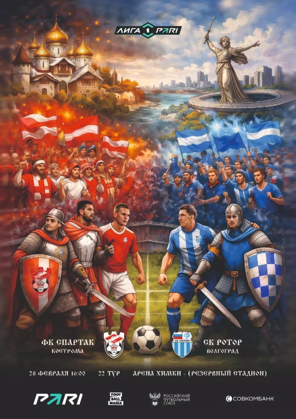 Предзаказ. Спартак Кострома - Ротор Волгоград. 28.02.2026