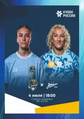 Предзаказ. ЖФК Сочи - ЖФК Зенит . 04.07.2026 Кубок России 1/8 финала