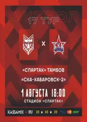 Предзаказ. Спартак Тамбов - СКА-Хабаровск-2. 01.08.2026