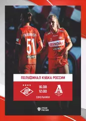 Предзаказ. ЖФК Спартак - ЖФК Локомотив. 16.08.2026. Кубок России