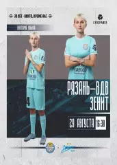 Предзаказ. ЖФК Рязань ВДВ - ЖФК Зенит. 29.08.2026