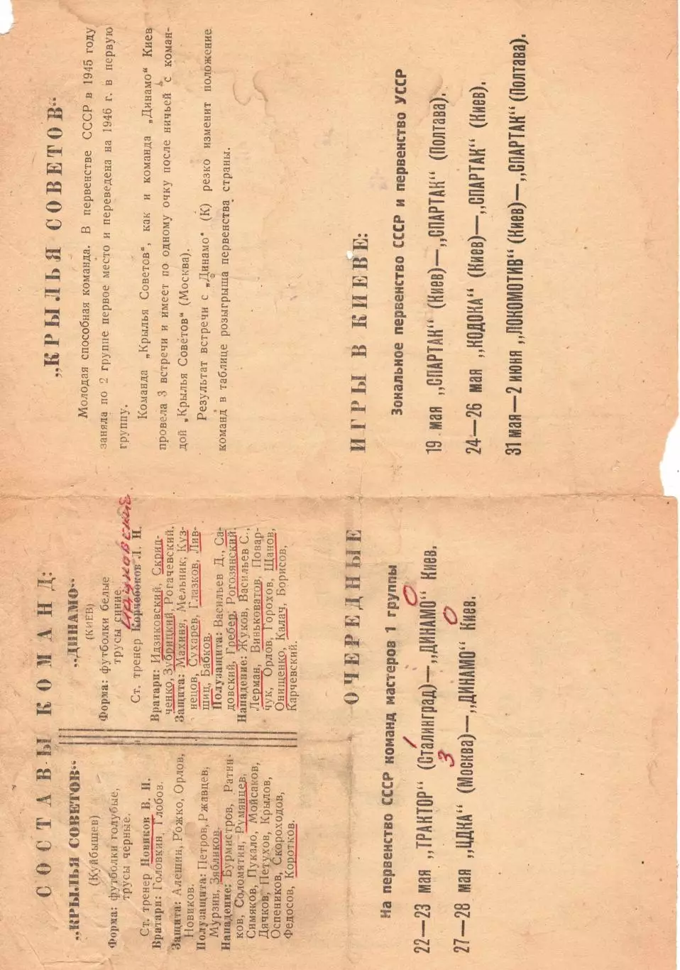 Программы футбольного клуба Крылья Советов (Куйбышев - Самара)