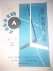 Шинник Омск - Металлург Челябинск 1977