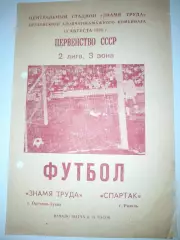 Знамя труда Орехово Зуево - Спартак Рязань 1979
