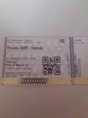 Рязань - Звезда Москва 2024 билет