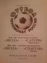 Звезда Пермь - Раменское / Рязань 1995