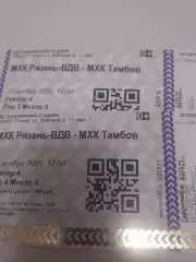 МХК Рязань ВДВ - МХК Тамбов 2025 билет 22 ноября