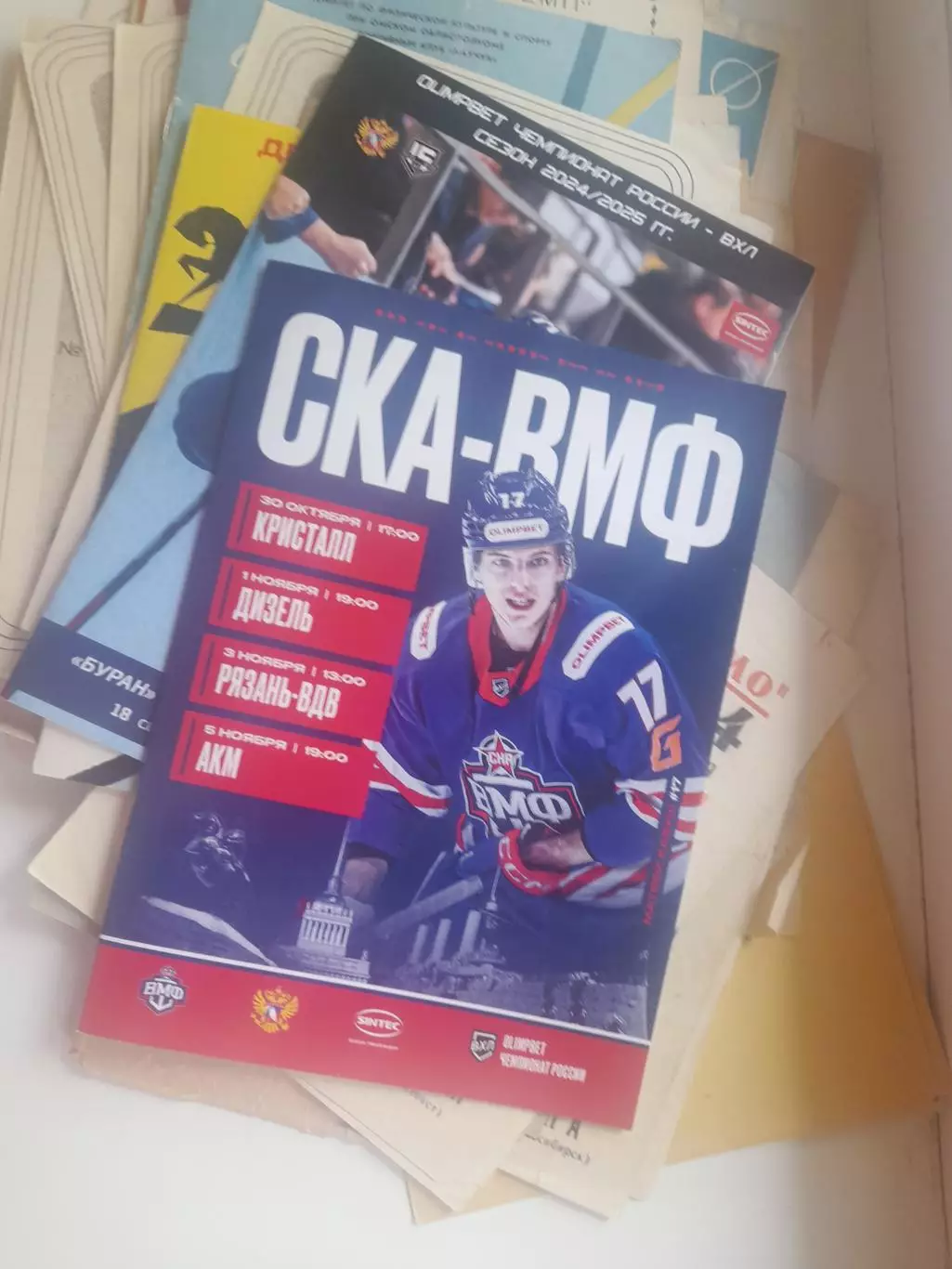 Программы хоккей 46 шт + билеты 7 штук 2