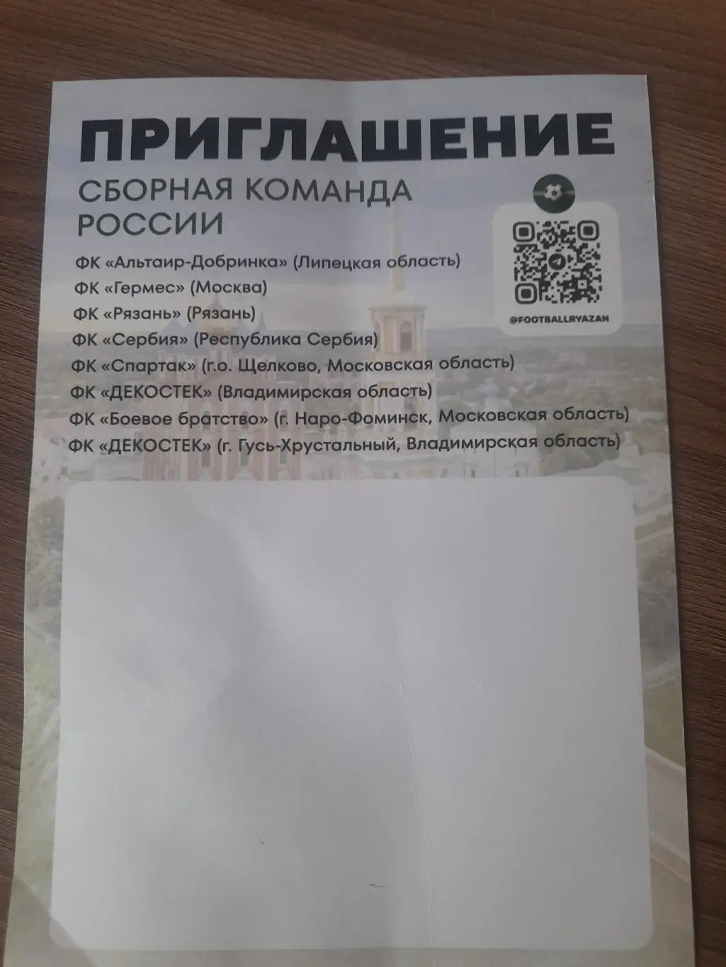 Рязань 2025 турнир Липецк Щёлково Владимир 1