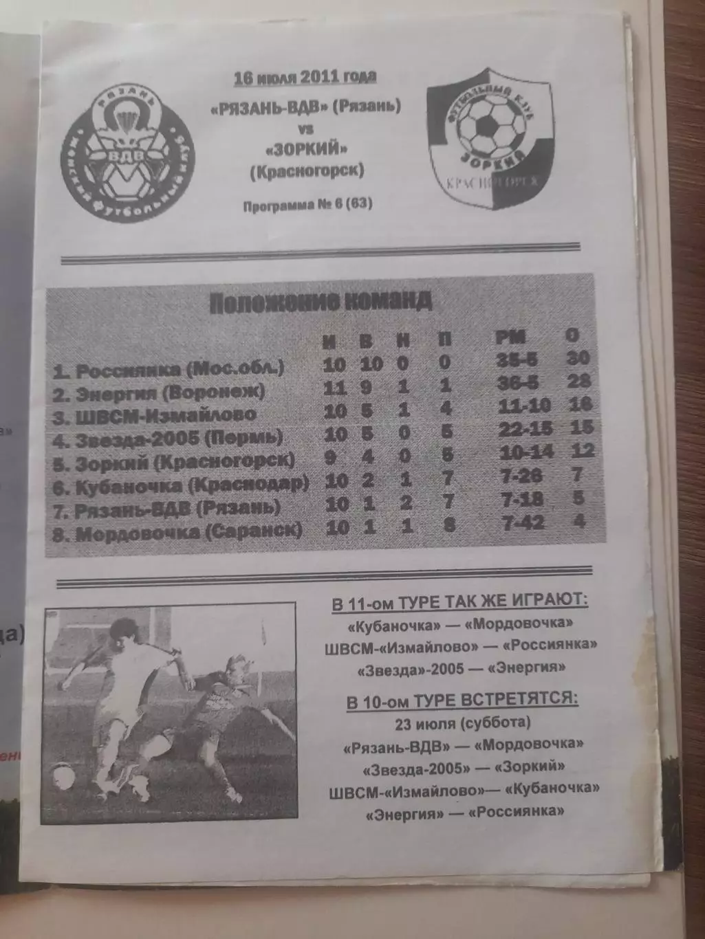 Рязань ВДВ - Зоркий Красногорск 2011 1