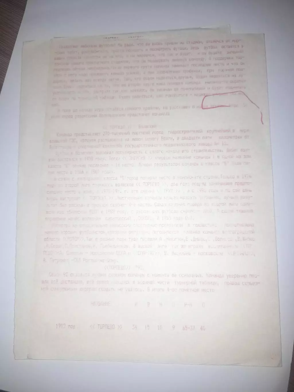 Торпедо Рязань - Торпедо Волжский 1993 КЛФ брак 1