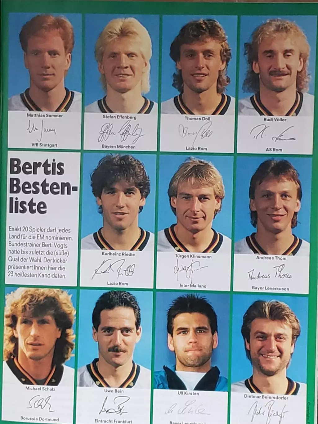 Футбольный журнал- KICKER EM 92 5