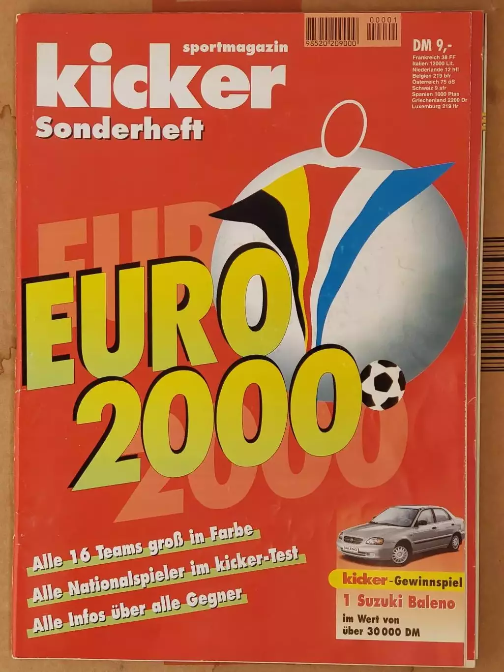 Футбольный журнал- KICKER EM 2000