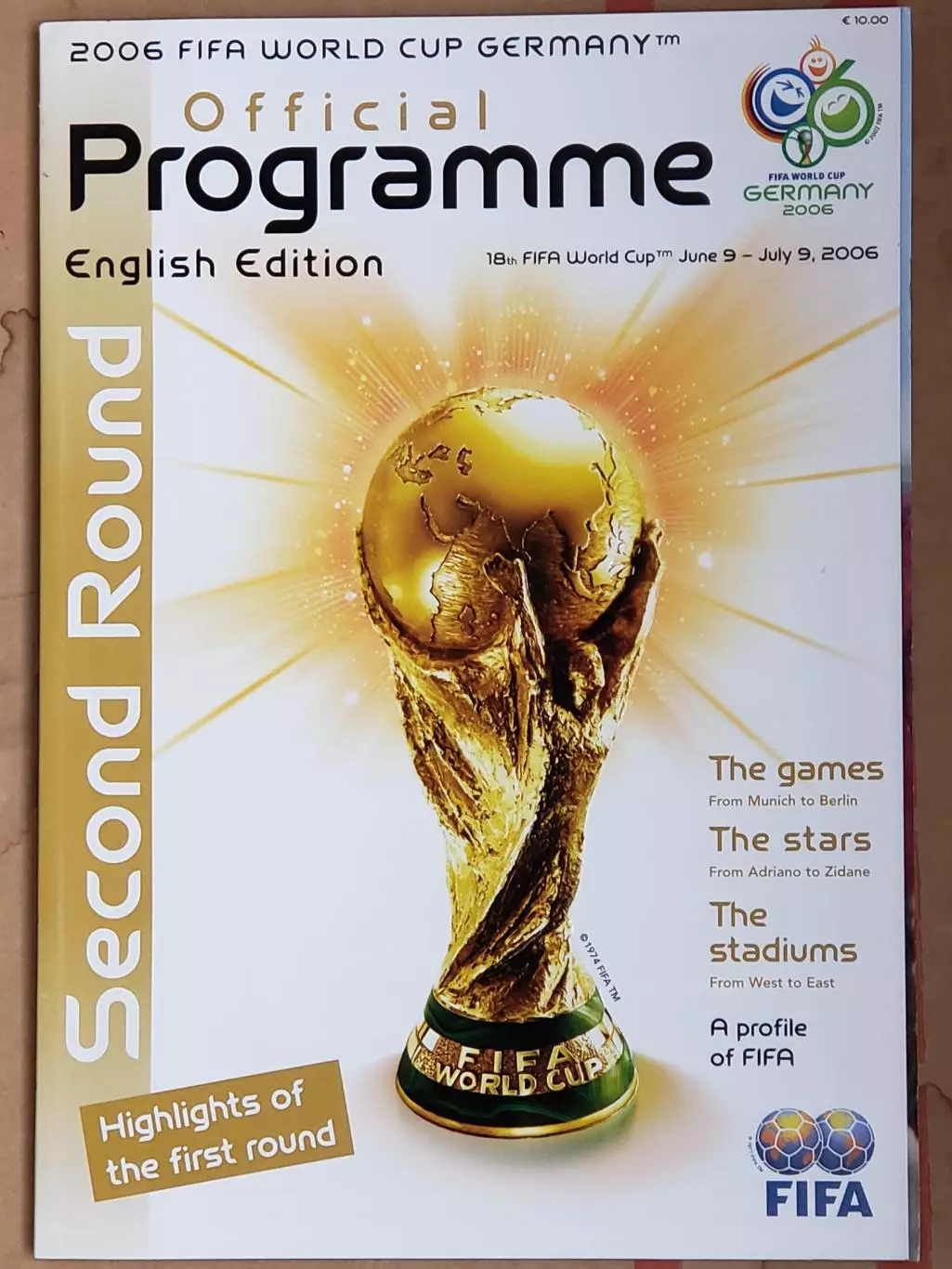 Официальная Программа ЧМ 2006 по футболу 2й раунд.