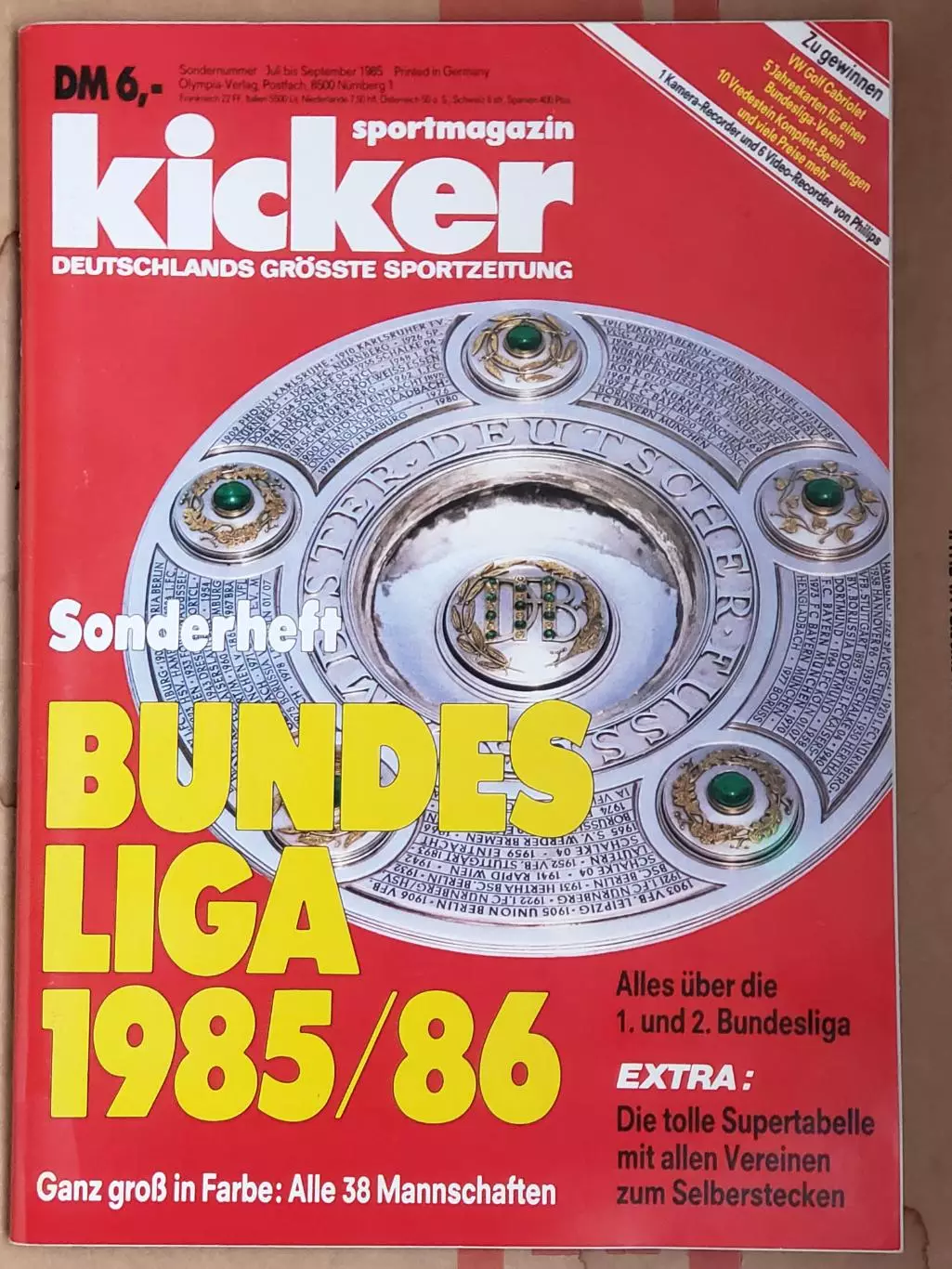 Футбольный журнал- KICKER 1985/86