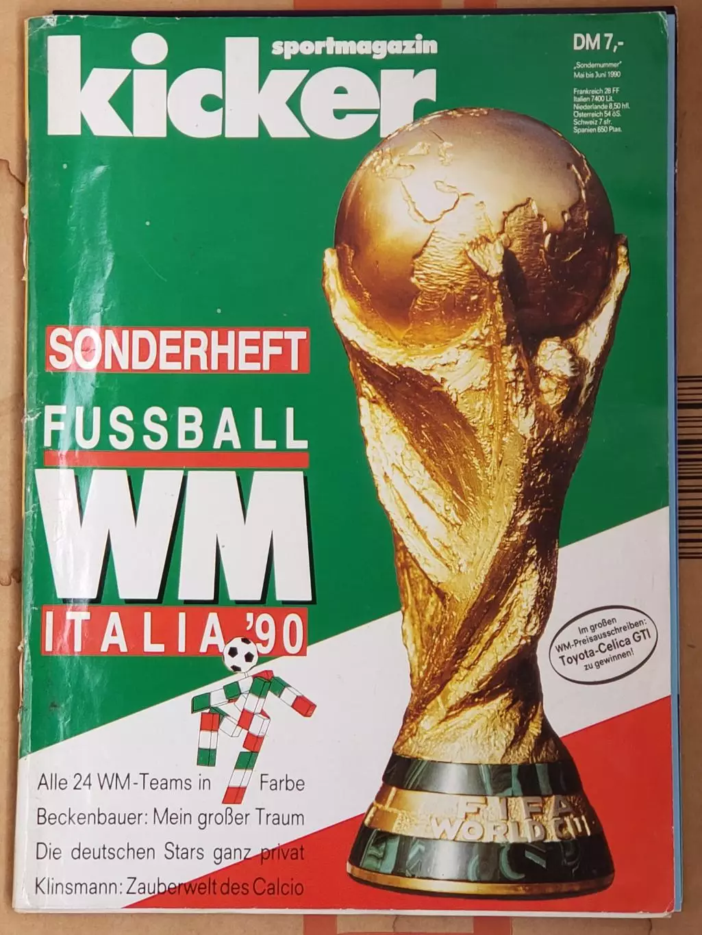 Футбольный журнал KICKER WM 1990