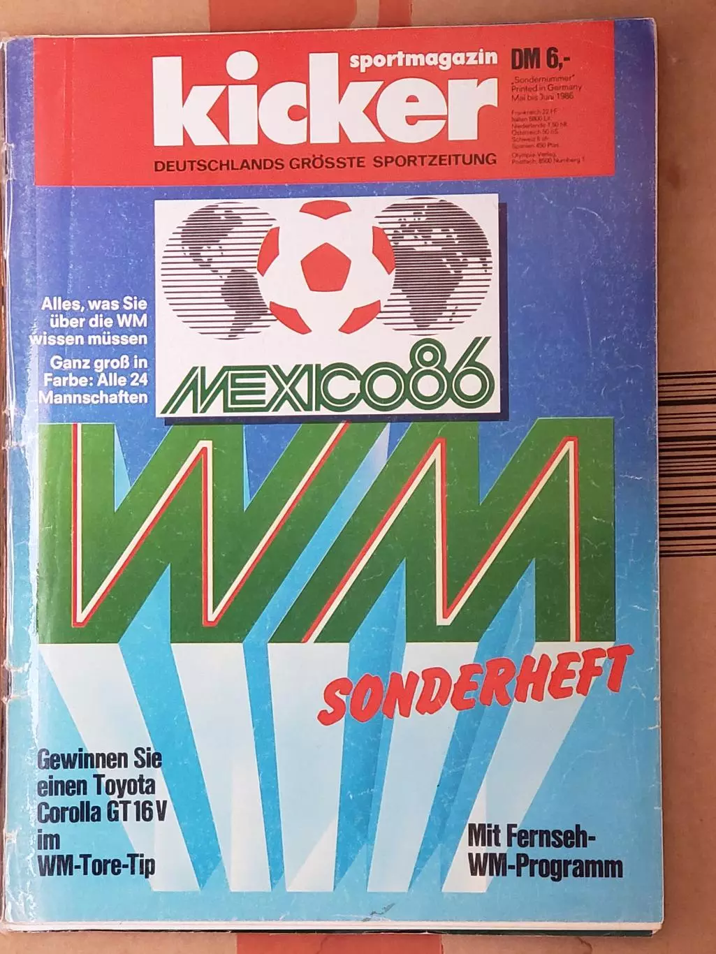 Футбольный журнал- KICKER 1986 1