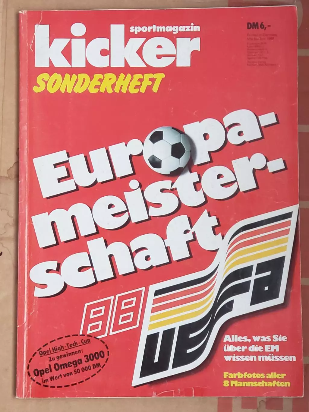 Футбольный журнал- KICKER EM 88