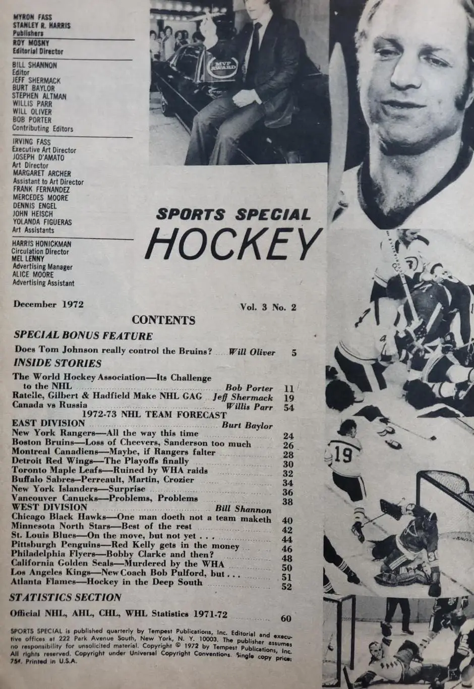 Журнал Hockey декабрь 1972 1