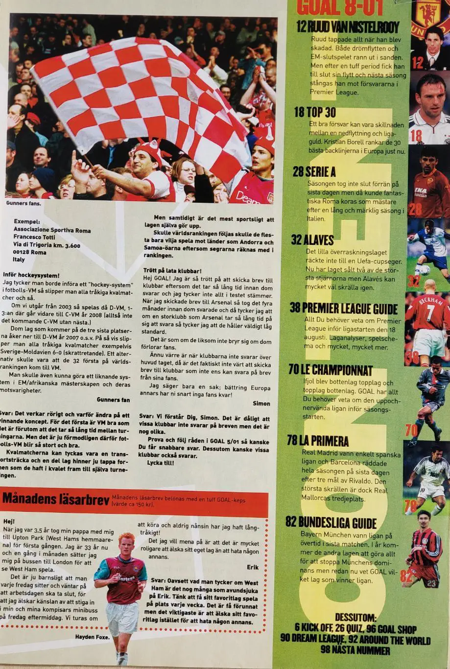 Футбольный журнал- Гол #8 2001 1
